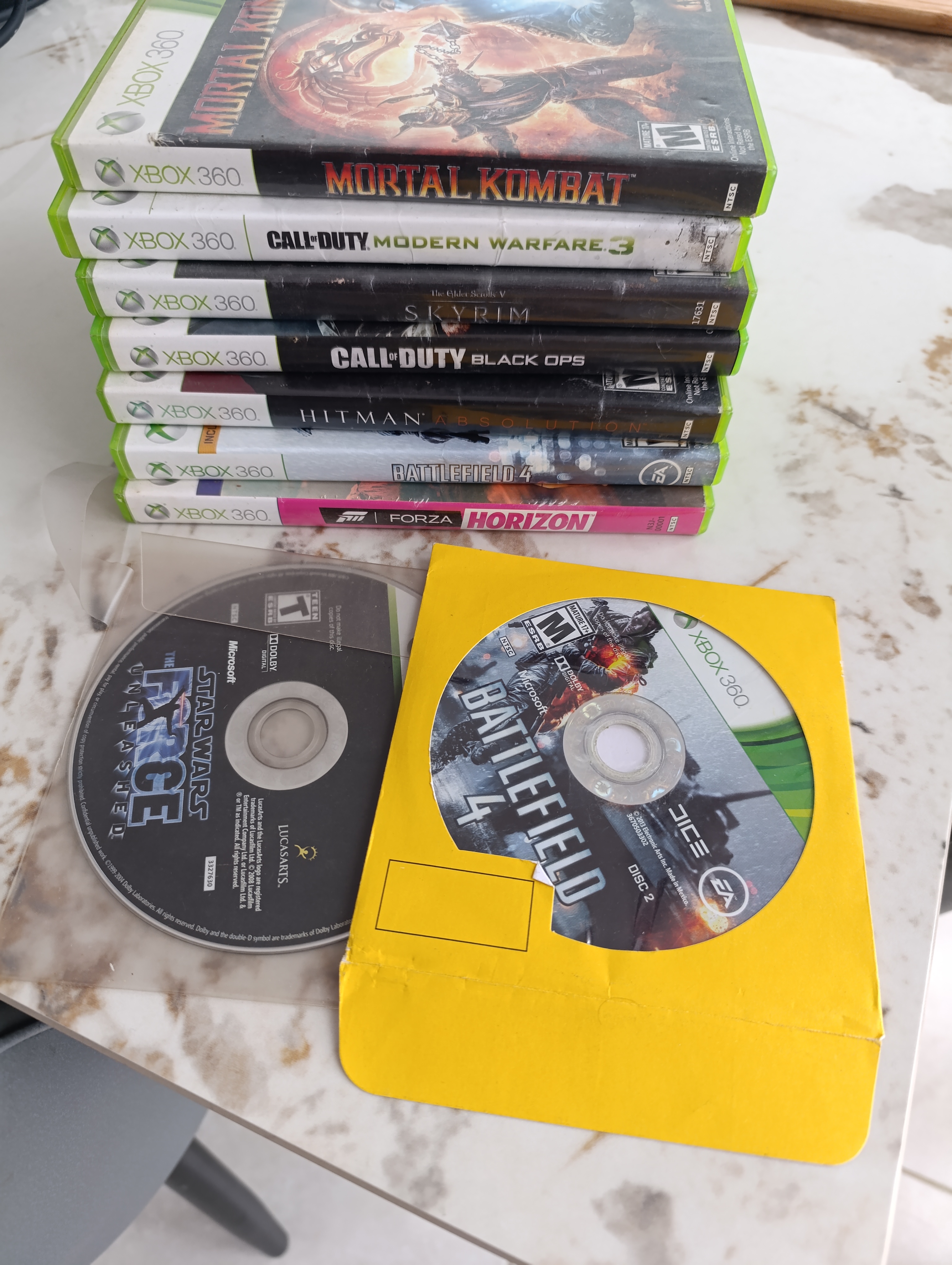 consolas y videojuegos - XBOX 360 + 1 CONTROL + 9 JUEGOS 2