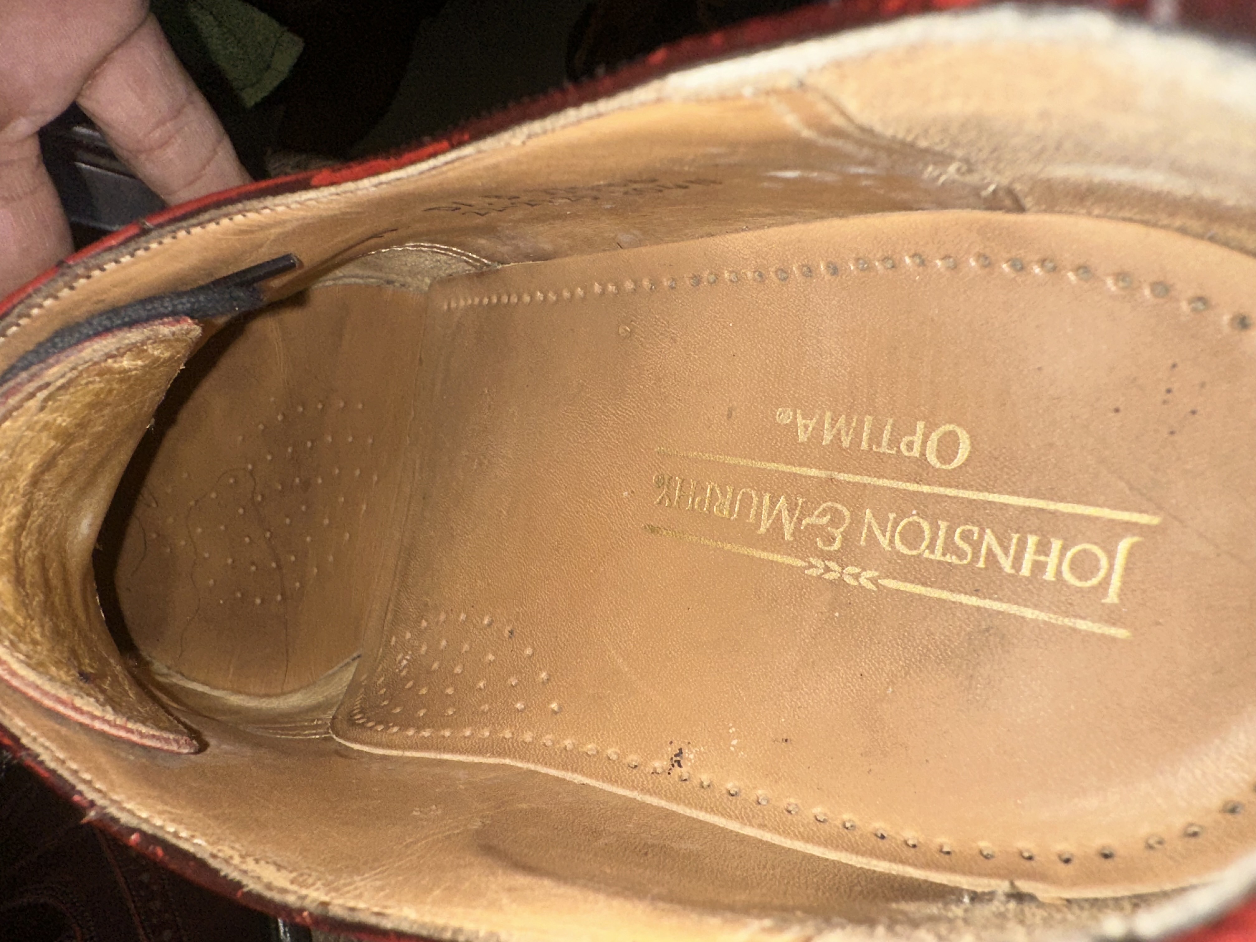 ropa para hombre - Johnston & Murphy Optima, size 10D/B color Borgoña, zapato de vestir. 4
