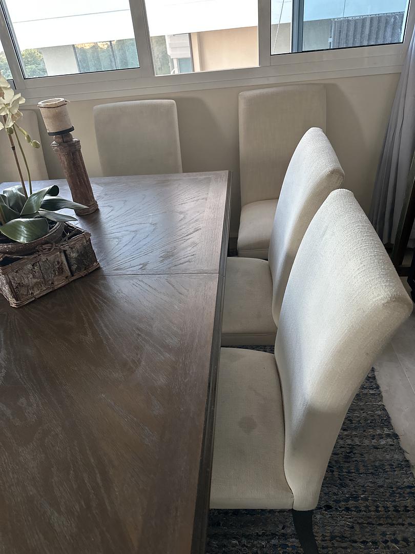 muebles y colchones - sillas para comedor,  tela blanca