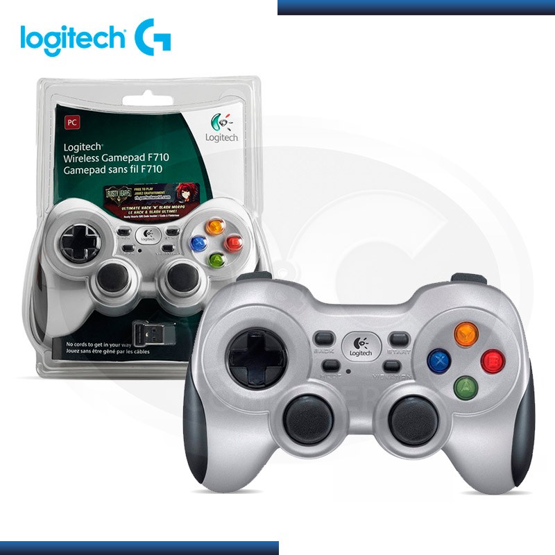 computadoras y laptops - GAMEPAD LOGITECH F710 2.4 GHZ WIRELESS, VIBRATION ON/OFF BUTTON, 