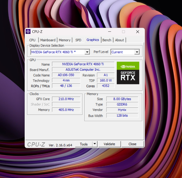 computadoras y laptops - ASUS Dual GeForce RTX 4060 Ti 8GB 4