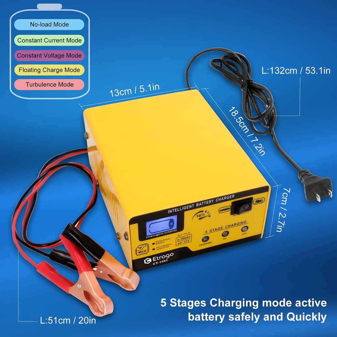 otros electronicos - Cargador de bateria automatico 12V 24V 15A para vehiculo motor 4