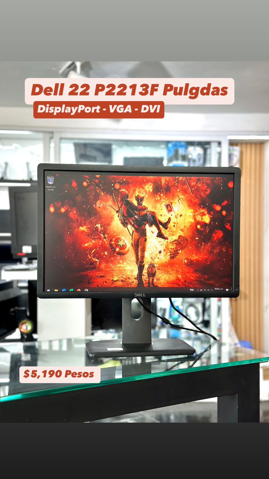 computadoras y laptops - Monitor DELL 22 PULGADAS  0