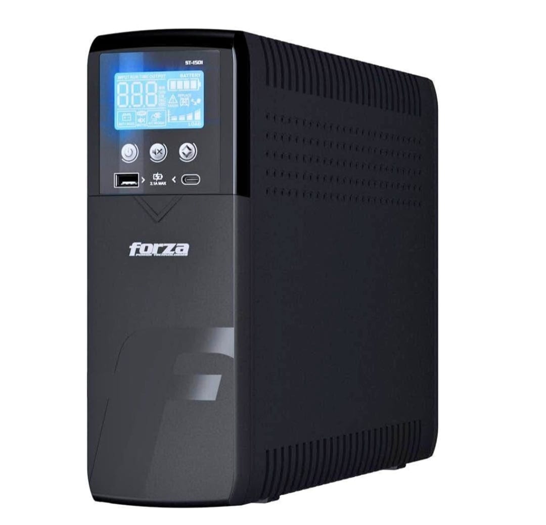 computadoras y laptops - UPS Inteligente Forza de 1.5K /900W, Pantalla LCD interactiva, 10 tomacorrientes 3