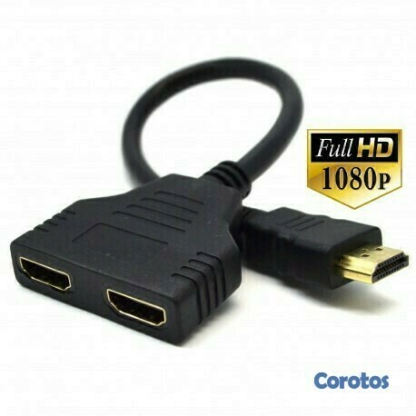 accesorios para electronica - Spliter HDMI 2 en 1, proyecta la misma imagen en 2 pantallas 1