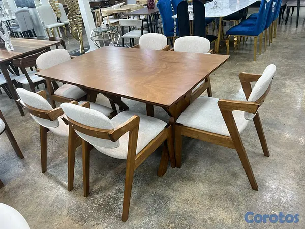 muebles y colchones - Juego de comedor importado de 6 sillas en madera p 3