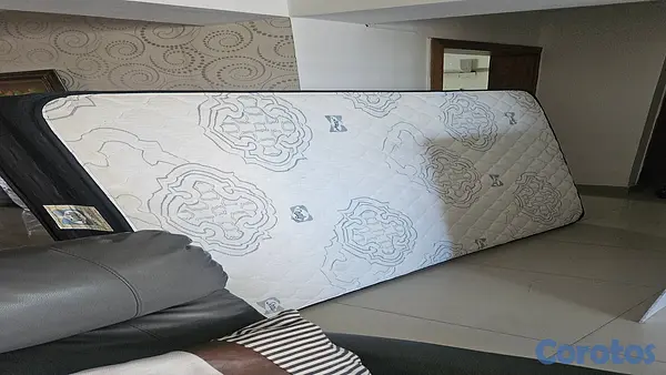 muebles y colchones - Colchon Sealy Queen XL, incluye base con espaldar tapizada 5