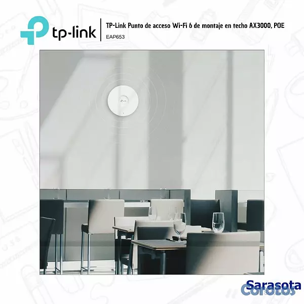 accesorios para electronica - TP-Link Access Point Wi-Fi 6 AX3000 EAP653 5