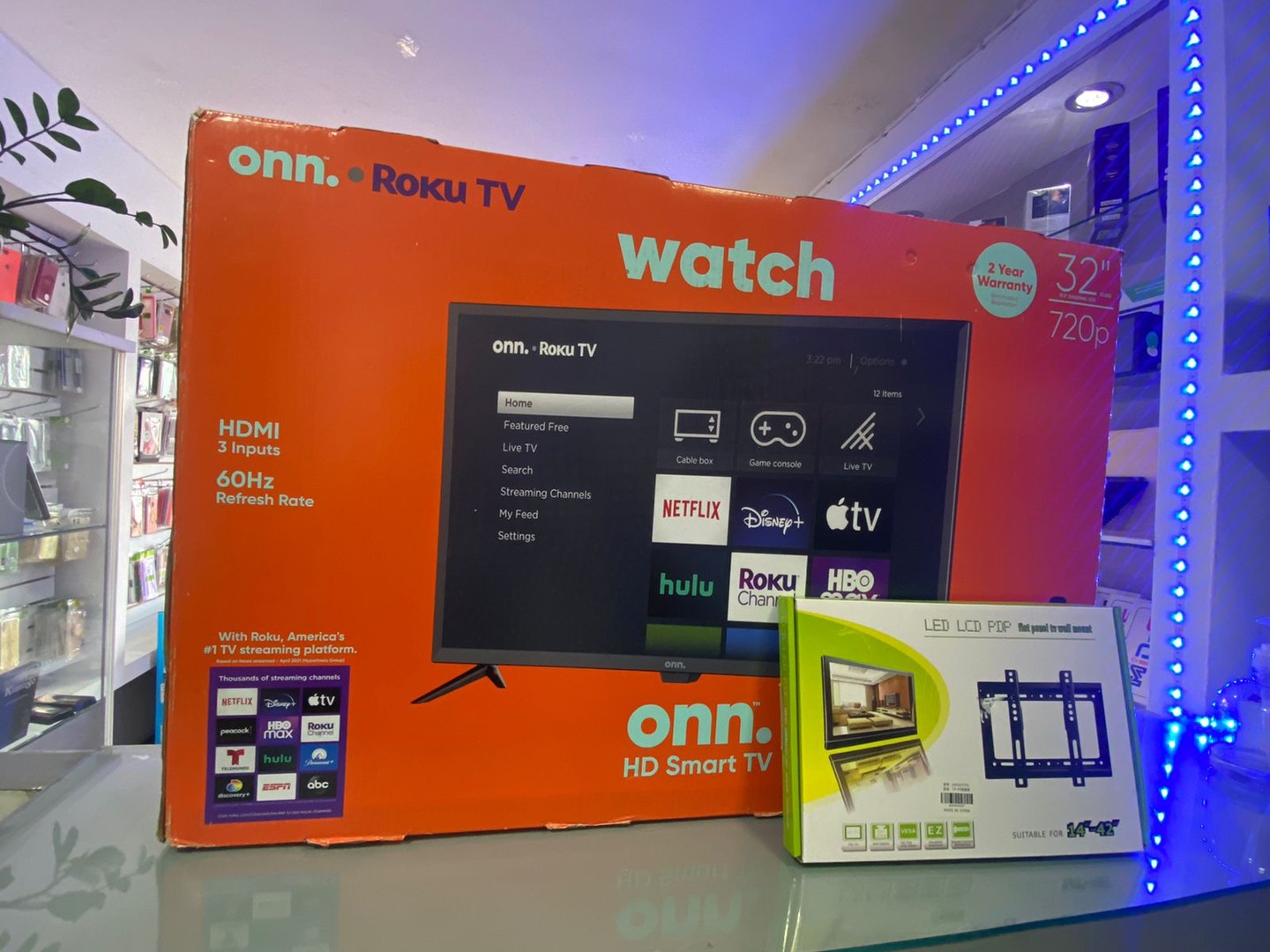 tv - televisor smart on 32pulgadas nueva en caja selladamas base