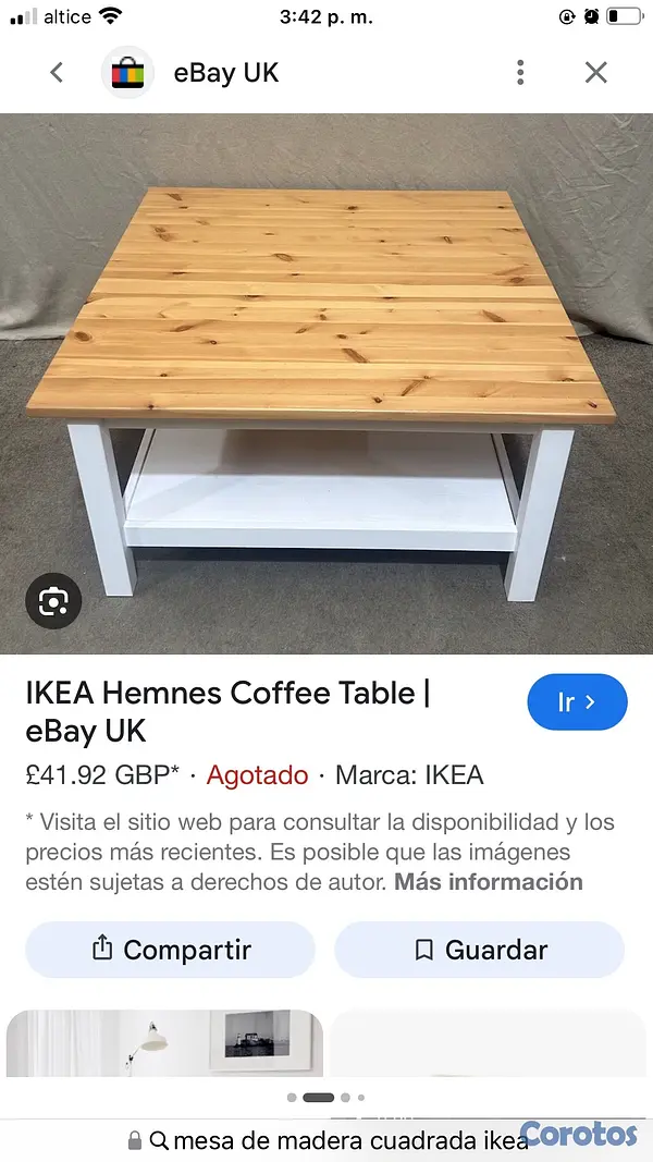 muebles y colchones - mesa de madera Hemnes de Ikea 2
