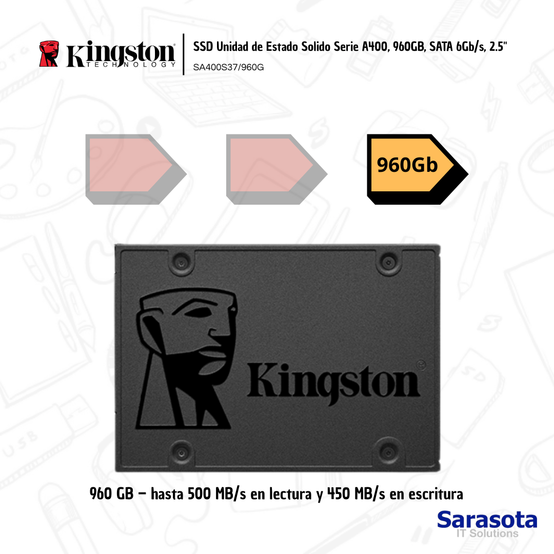 accesorios para electronica - Kingston SSD de 960Gb Serie A400 0