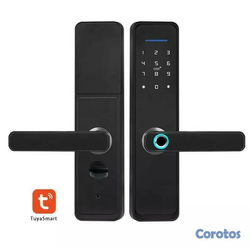 accesorios para electronica - Cerradura smart para puerta con apertura de huella codigo app bluetooth, wifi X3