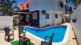 casas - Amplia y acogedora villa amueblada en residencial privado a 4 minutos playa