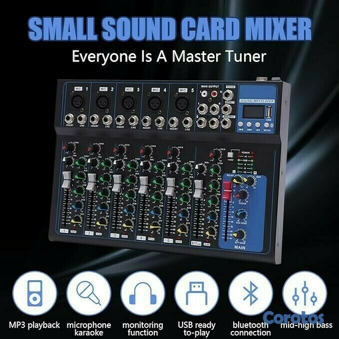 camaras y audio - Mezcladora de sonido audio de 7 canales - U2 3