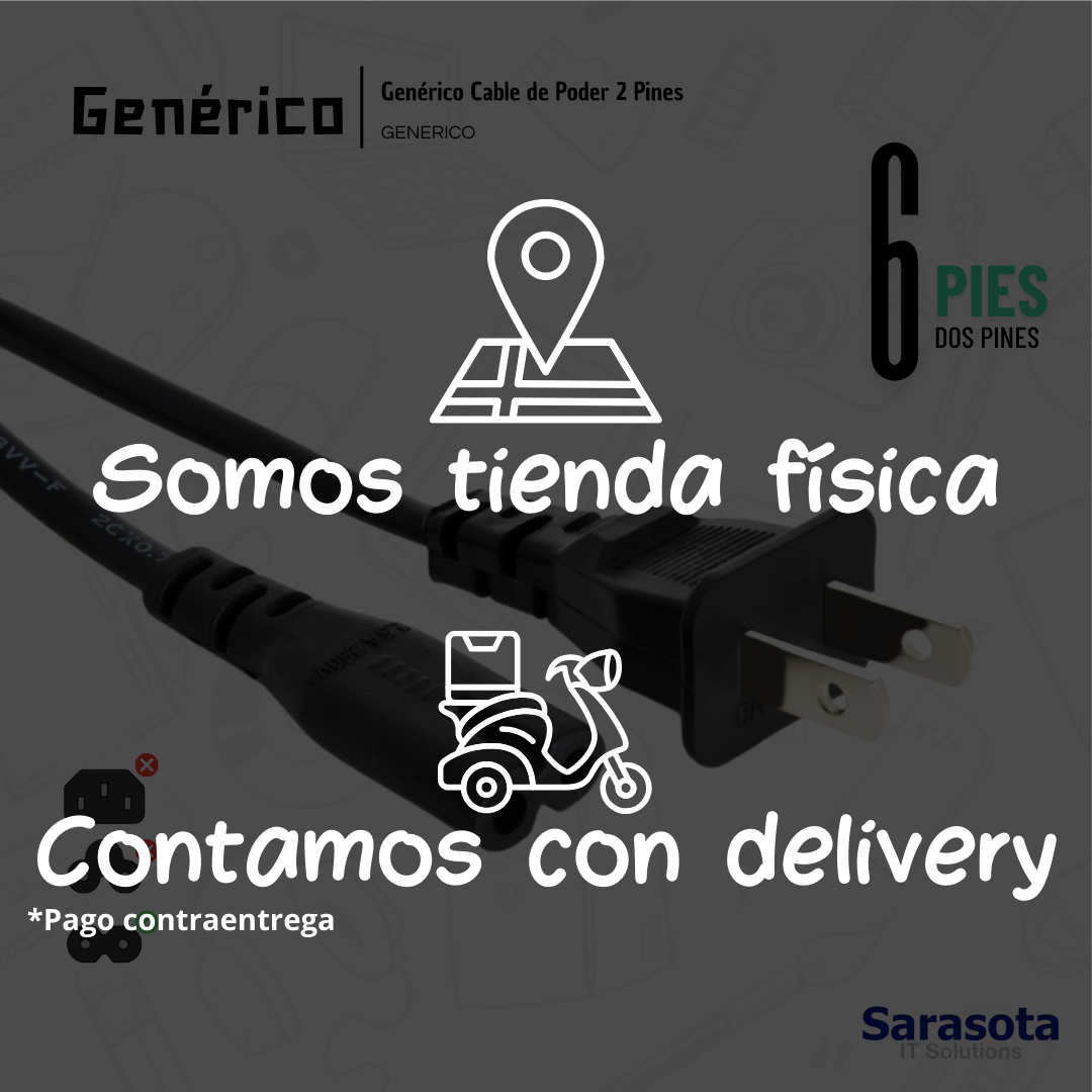 accesorios para electronica -  Cable de poder o de fuente 2 Pines de 6 Pies 1