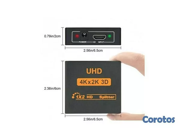 accesorios para electronica - Adaptador 1x2 HDMI HD 1080P Soporta Ultra 4K * 2K 3D 4