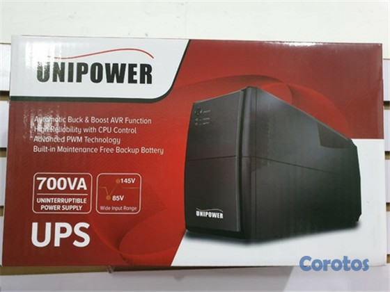computadoras y laptops - UPS UNIPOWER DE 700VA REGULADOR INTEGRADO, TRABAJA CON PLANTA Y / INVERSOR 1