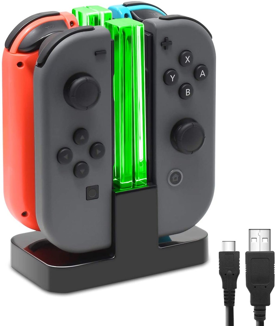 otros electronicos - Base de carga FastSnail compatible con Nintendo Switch para Joy Con