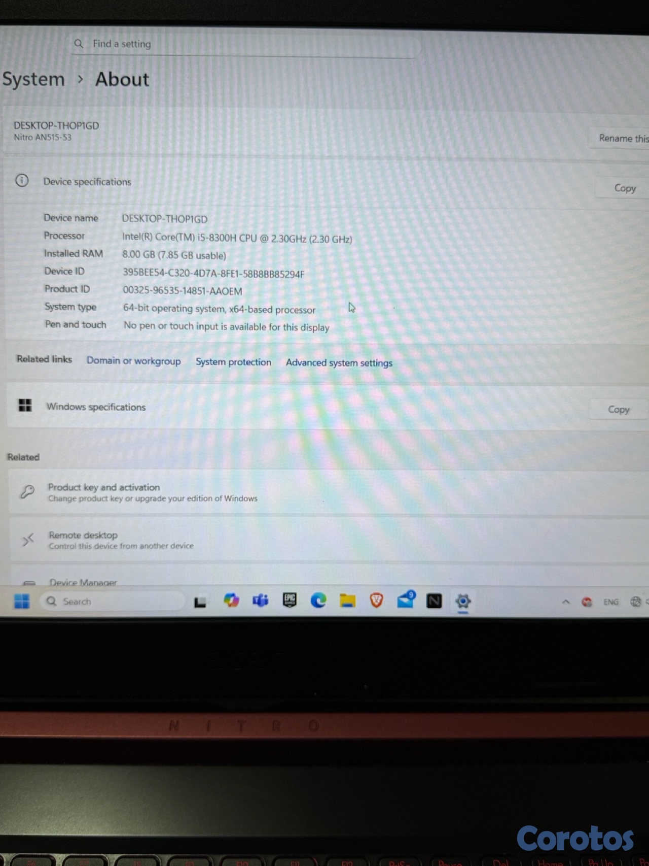 computadoras y laptops - Laptop Gaming Acer Nitro 5 10