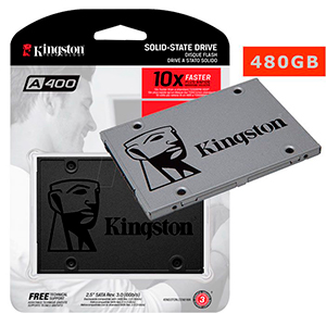 computadoras y laptops - Disco solido 480gb Kingston A400 nuevo