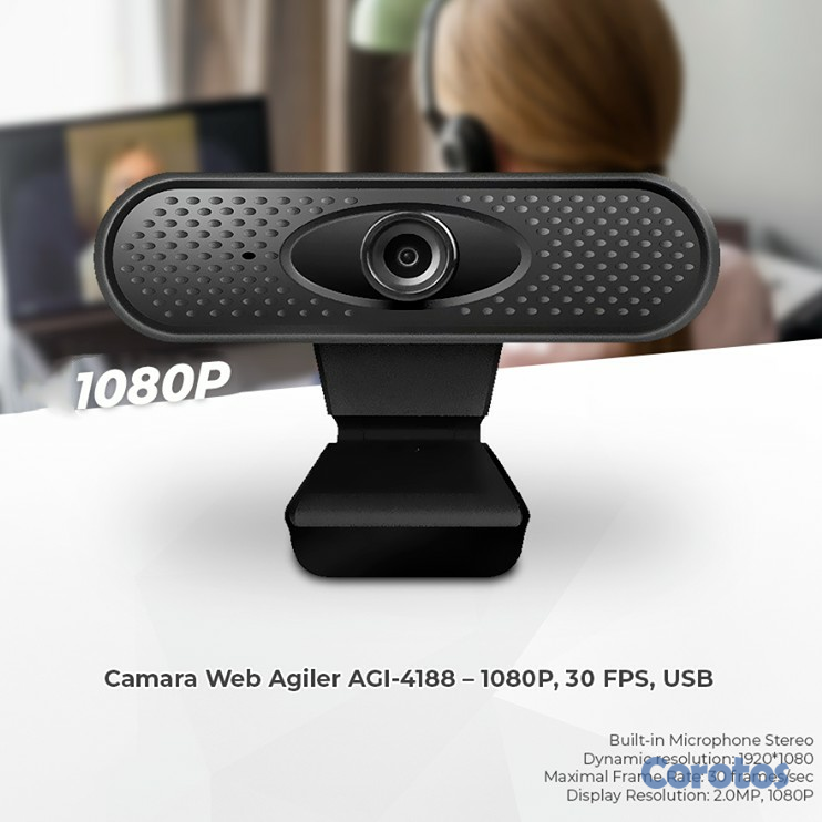 computadoras y laptops - CAMARA WEB AGILER FHD 1080P, MICRÓFONO INTEGRADO 1
