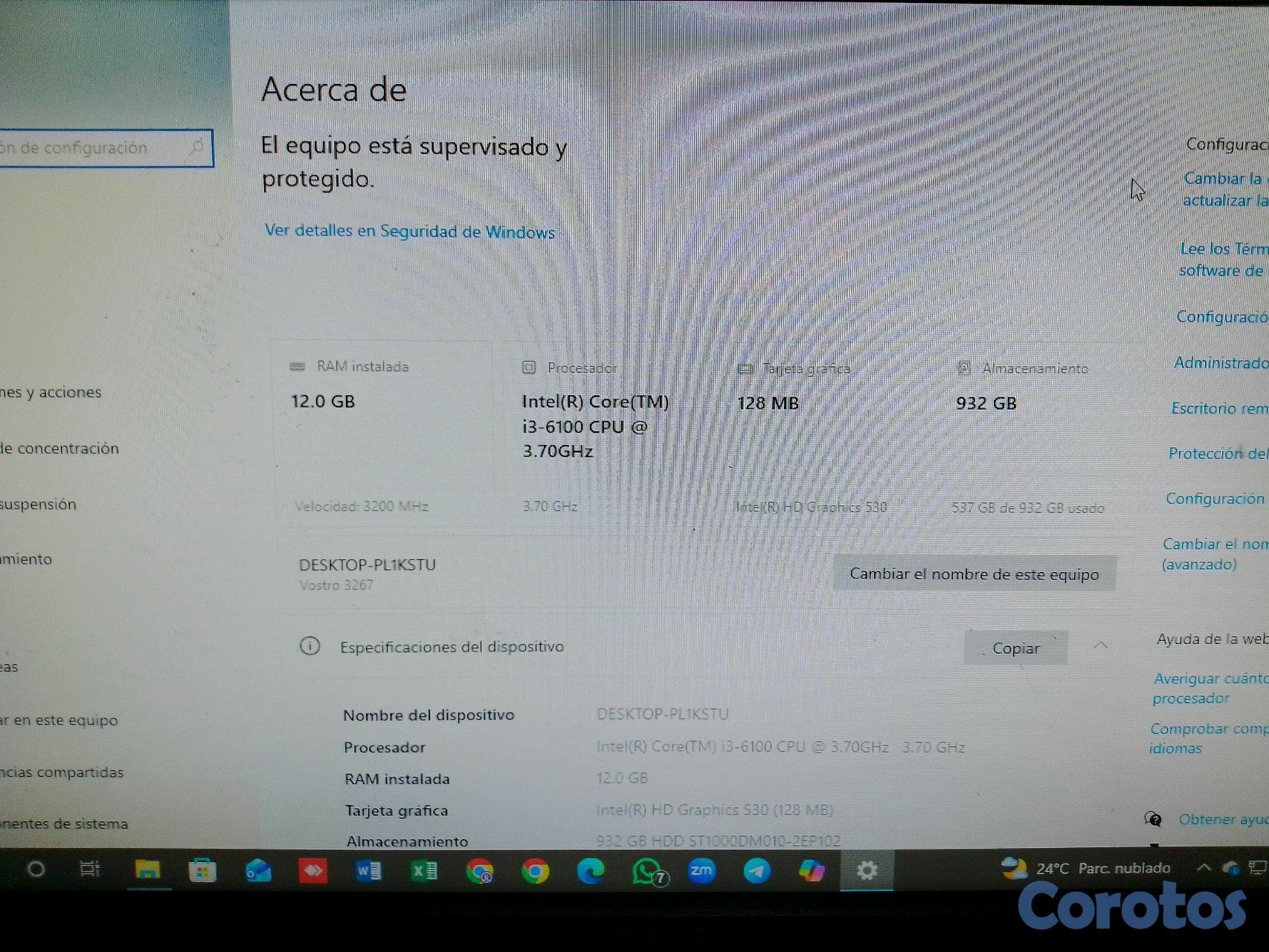 computadoras y laptops - computadora completa del vostro 2