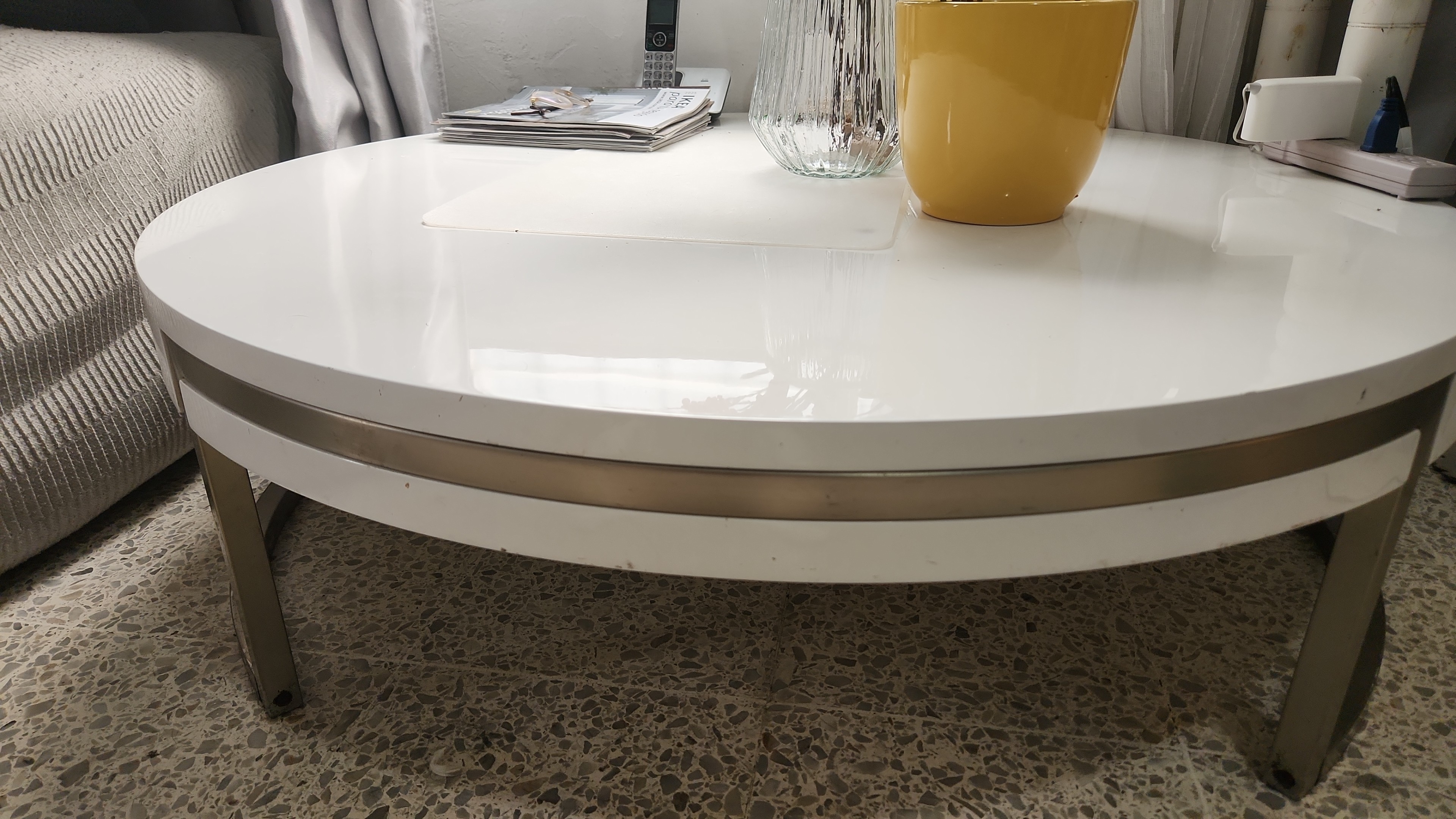 muebles y colchones - Mesa de centro blanca