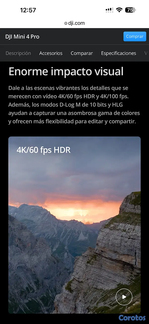 camaras y audio - Dron DJI mini 4 Pro RC-N2 5