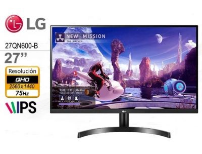 computadoras y laptops - Monitor LG 32QN600-B -QHD Panel IPS, 2560 x 1440p, sRGB 99, 75Hz, 5ms)  6