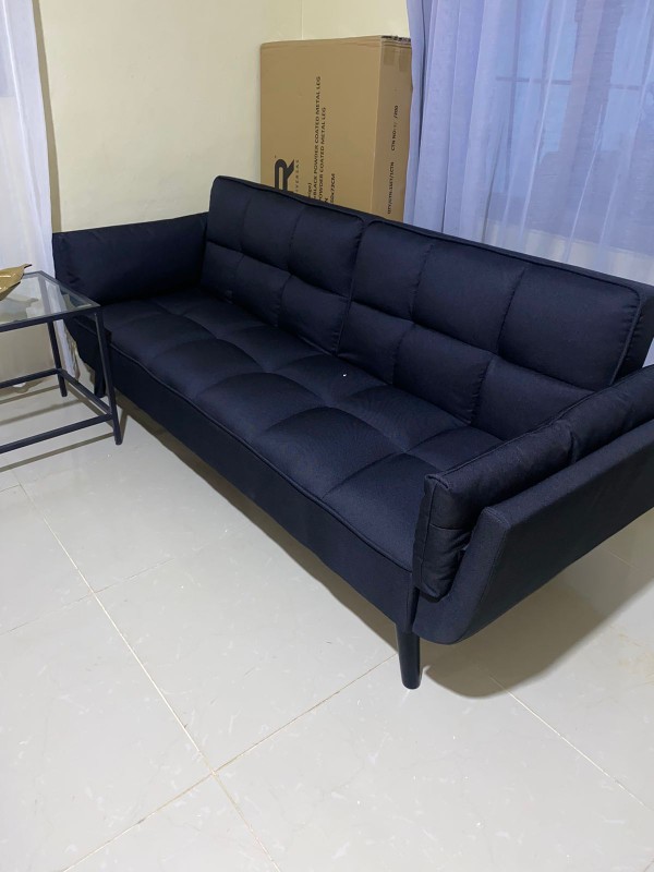muebles y colchones - Sofá cama importado NUEVO color negro