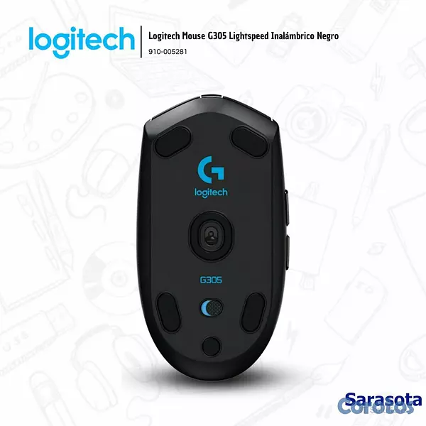 accesorios para electronica - Logitech Mouse G305 Lightspeed Inalámbrico Negro ( 2