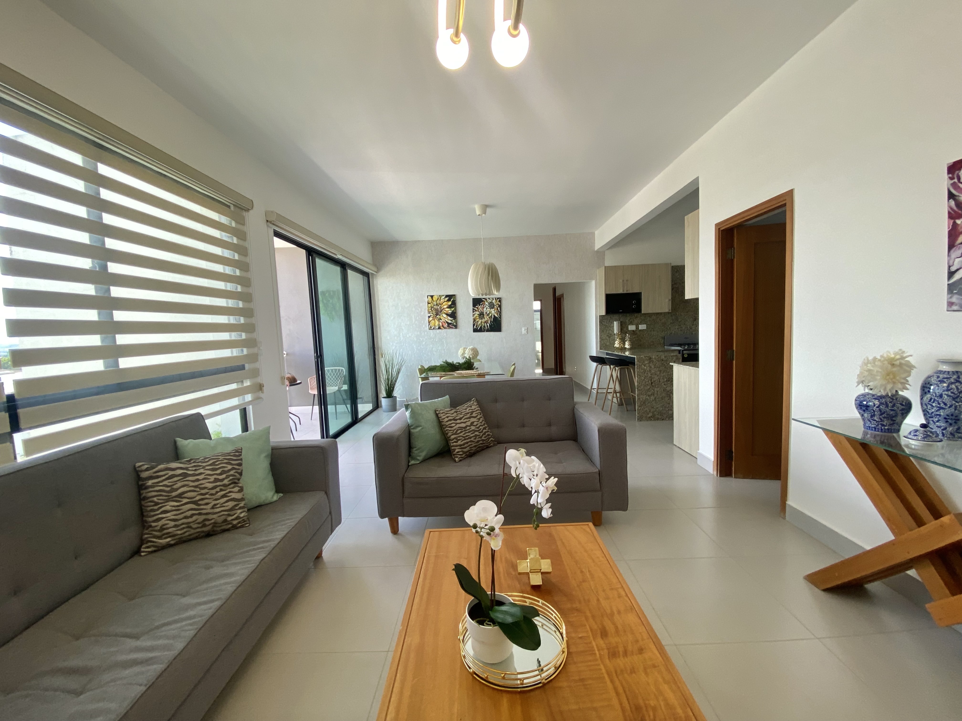 apartamentos - Piso alto de renta amueblada en el Dorado II, Santiago 7