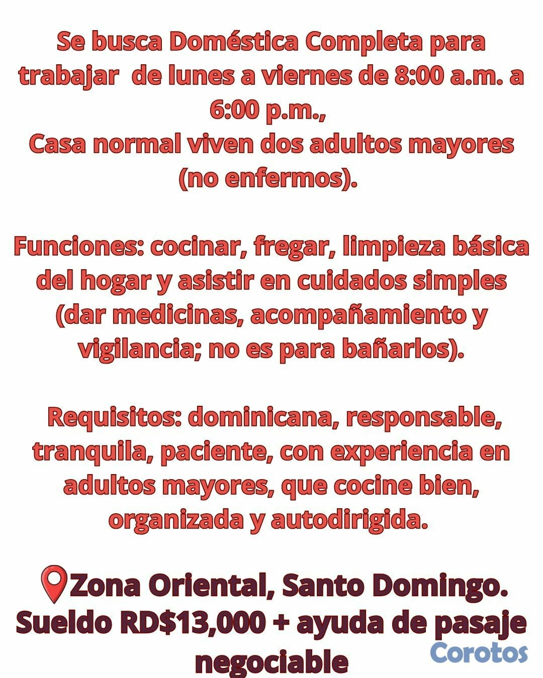 empleos disponibles - Vacantes disponibles domesticas.  6