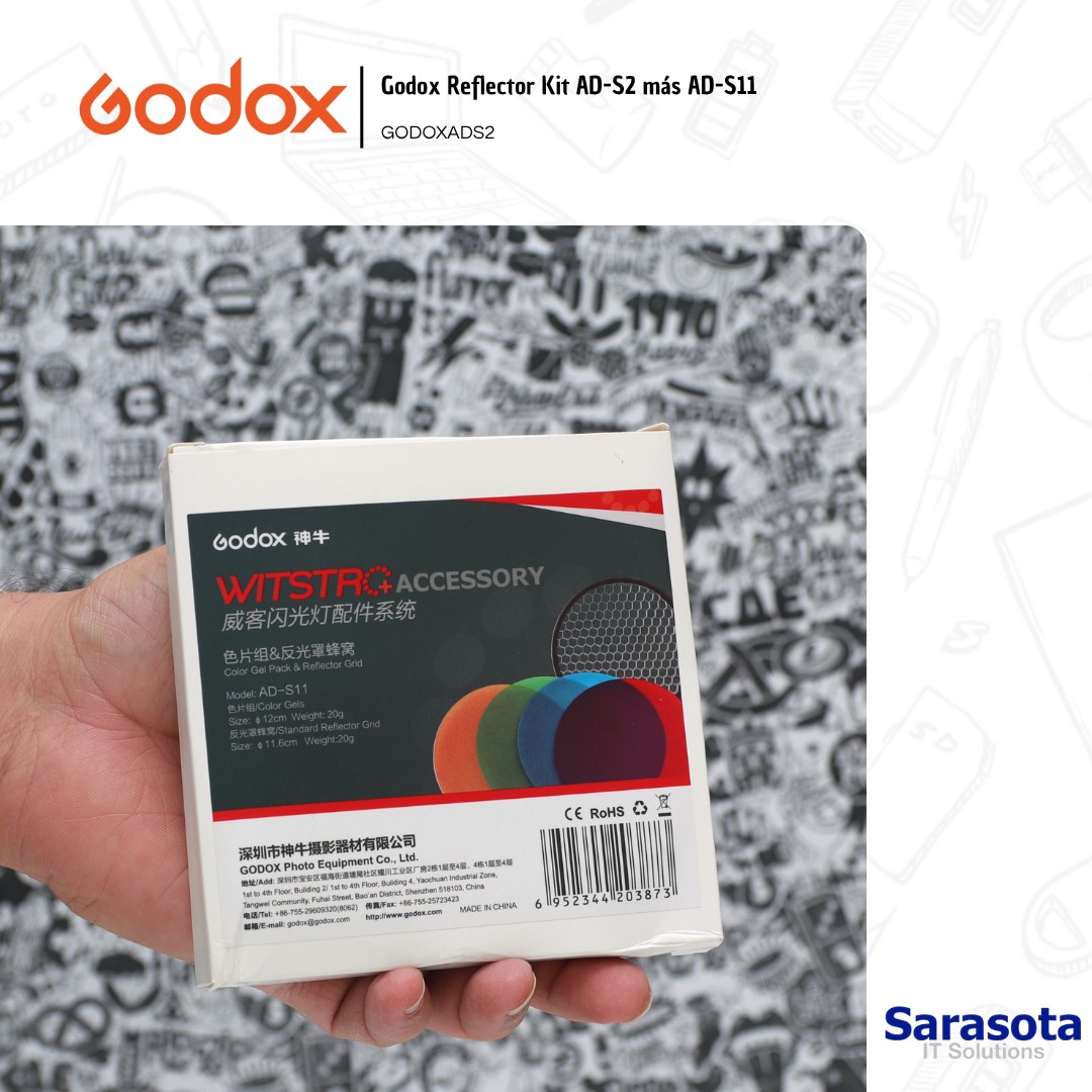 accesorios para electronica - Godox Reflector Kit AD-S2 más AD-S11 para AD200Pro 2