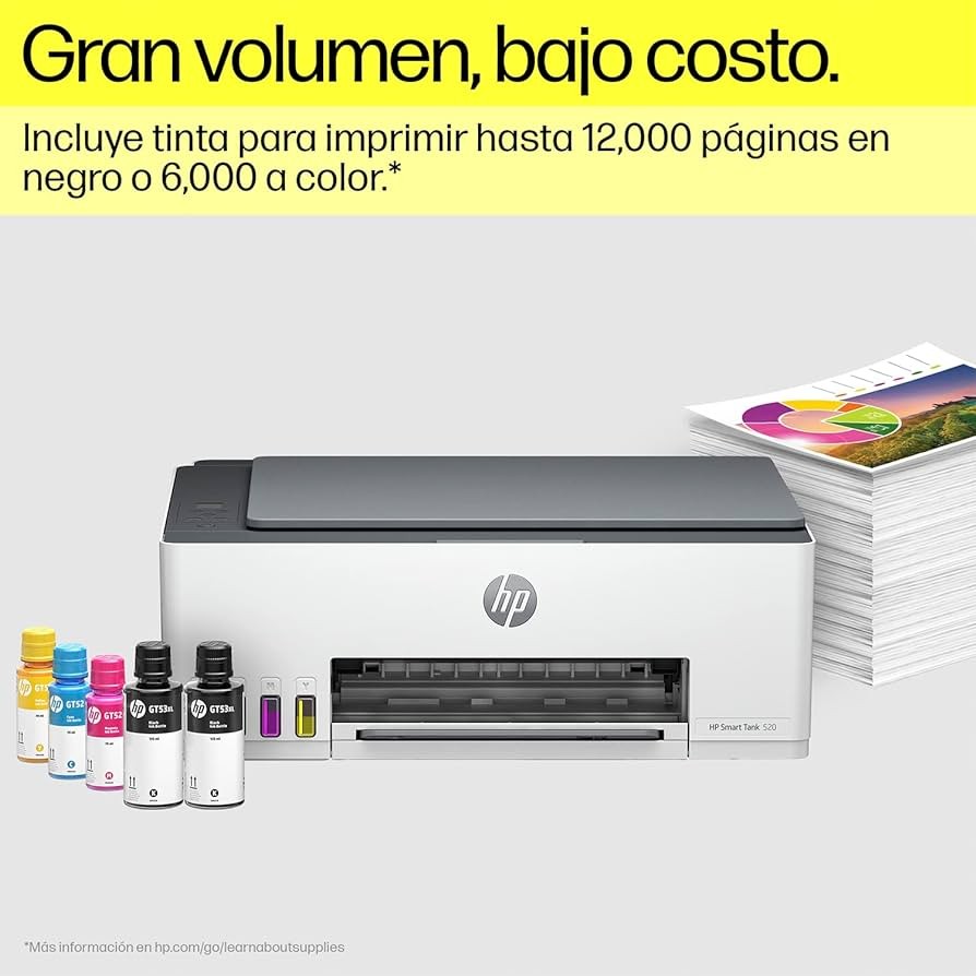 impresoras y scanners - HP SMART TANK 520 - ALL IN ONE PRINTER- SISTEMA DE TINTA CONTINUA - COLOR - PRIN