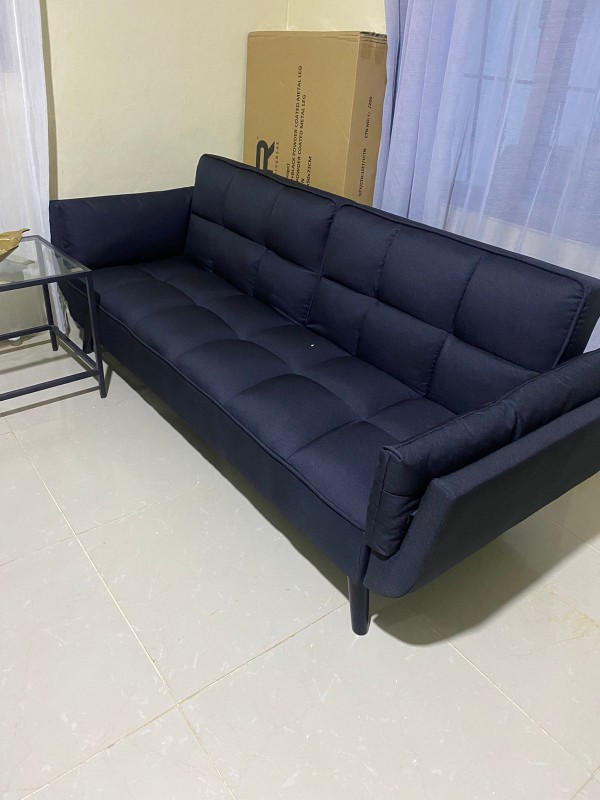 muebles y colchones - Sofá cama importado NUEVO color negro 1