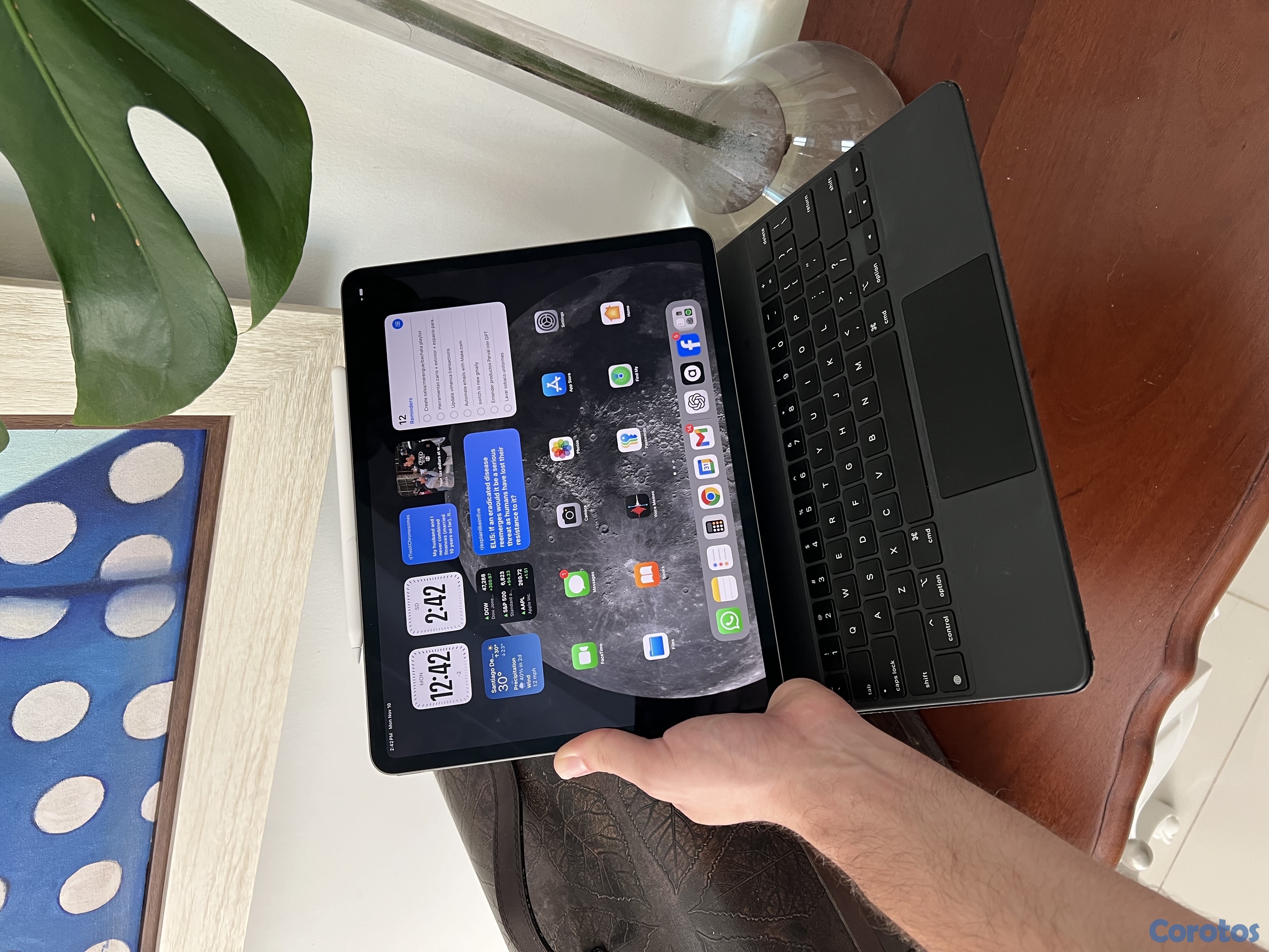 celulares y tabletas - iPad Pro 12.9 4ta Gen 256gb + Magic Keyboard + Apple Pencil 1