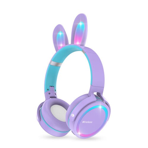 accesorios para electronica - Auriculares inalámbricos con Orejas de conejo para niñas, audifonos tiktok  1