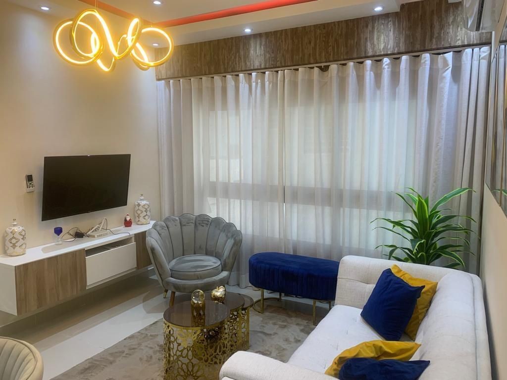 apartamentos - Apartamento amueblado, con baño social, aire acondicionado, ascensor, Gym y mas  0