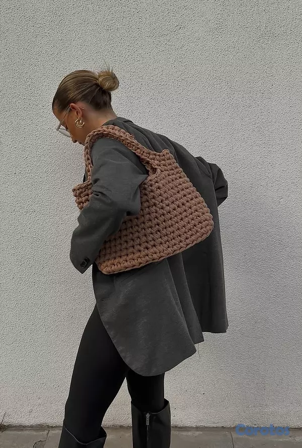 carteras y maletas - Cartera tejida estilo artesanal  5