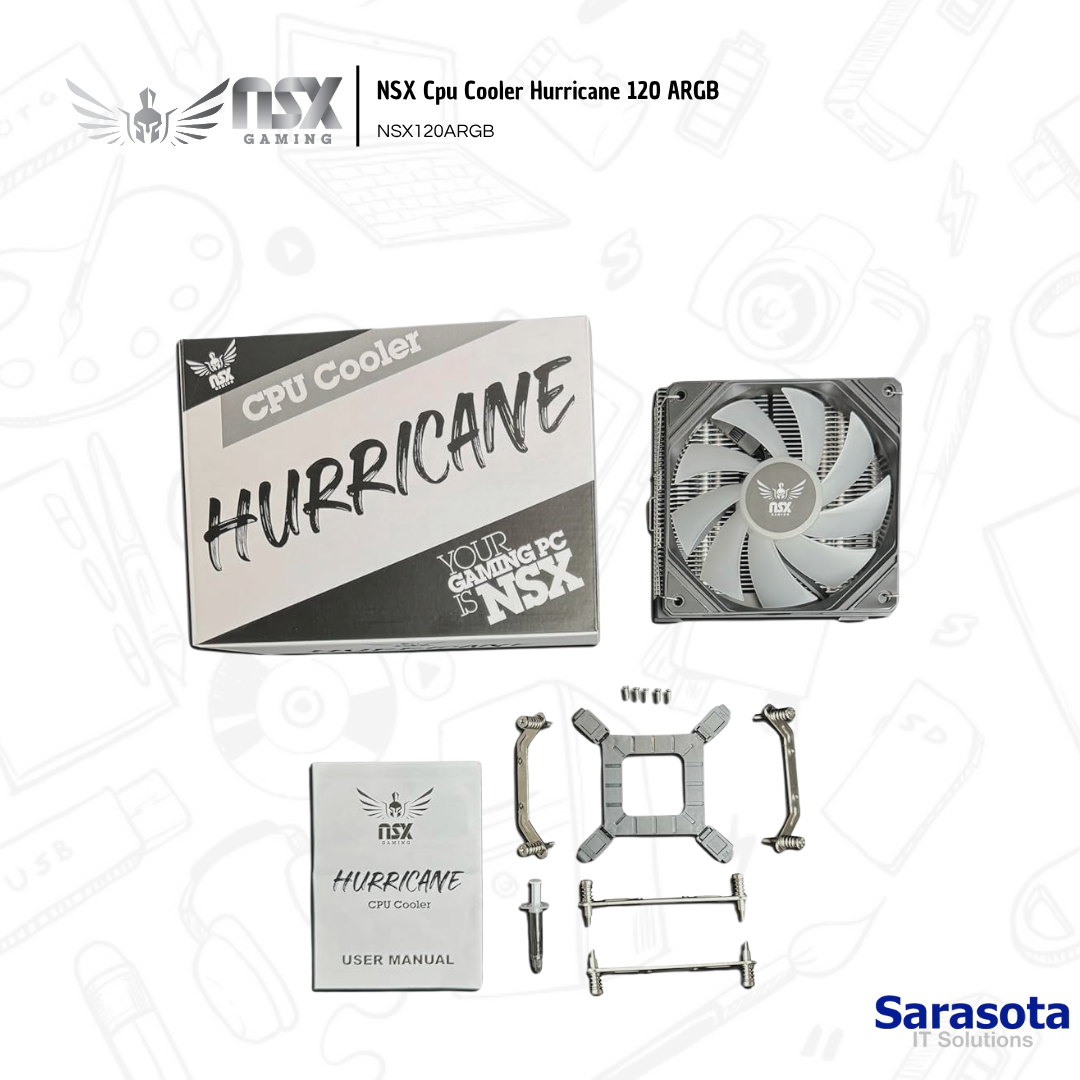 accesorios para electronica - NSX Cpu Cooler Hurricane 120 ARGB 2