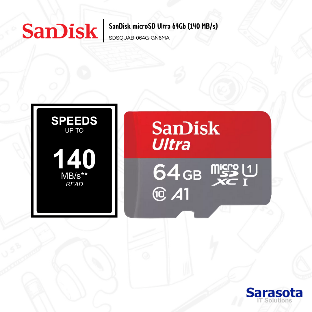 accesorios para electronica - SanDisk microSD Ultra 64Gb (140 MB/s) 0