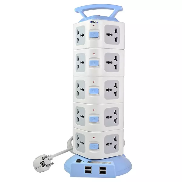 accesorios para electronica - Regleta Vertical Multitomas Multienchufe Enchufe Extension 2