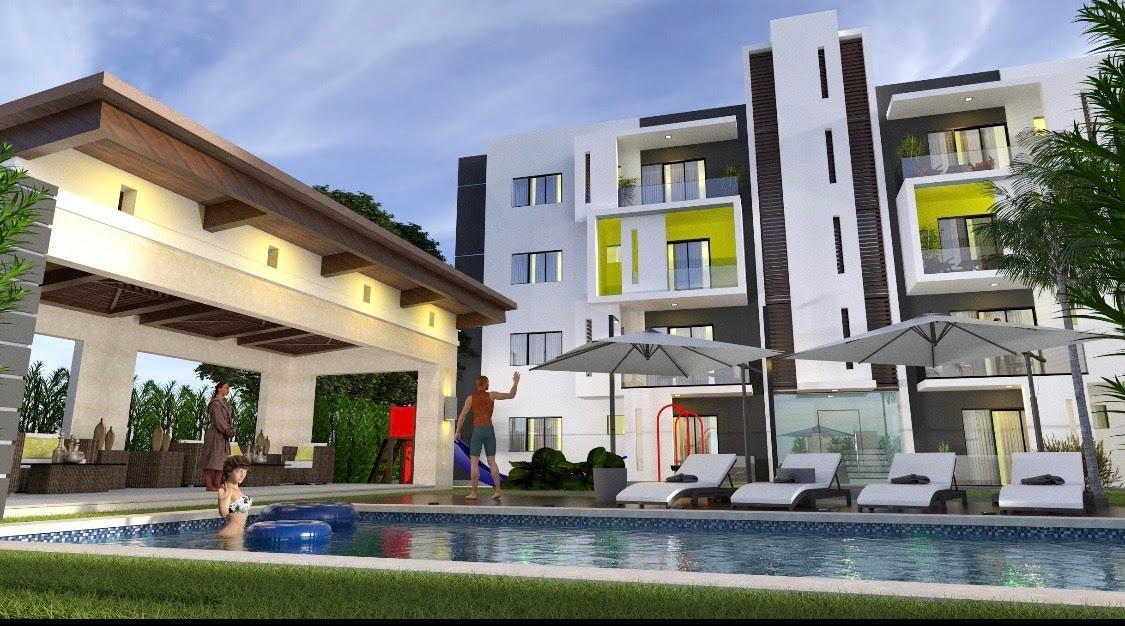 apartamentos - Apartamento  en primer nivel de 112 metros con piscina  en Llanos de Gurabo.