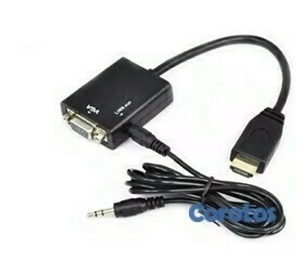 otros electronicos - Adaptador convertidor HDMI macho a VGA 2