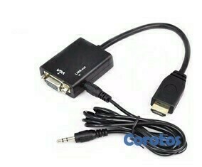 otros electronicos - Adaptador convertidor HDMI macho a VGA 2