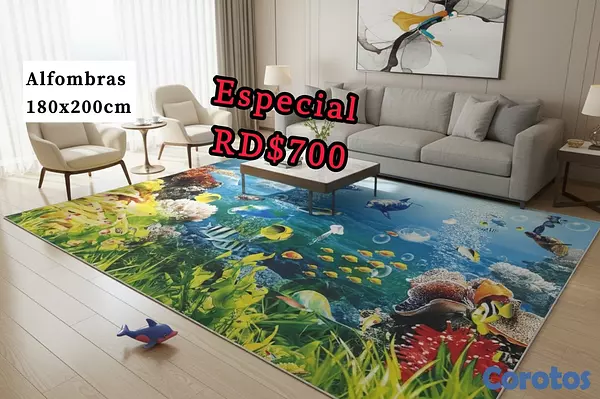 decoración y accesorios - alfombras 3D tamaño grande 180x200cm  2