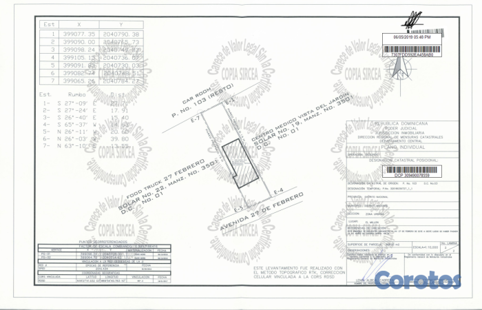 solares y terrenos - Venta de Terreno en la 27 de Febrero 3
