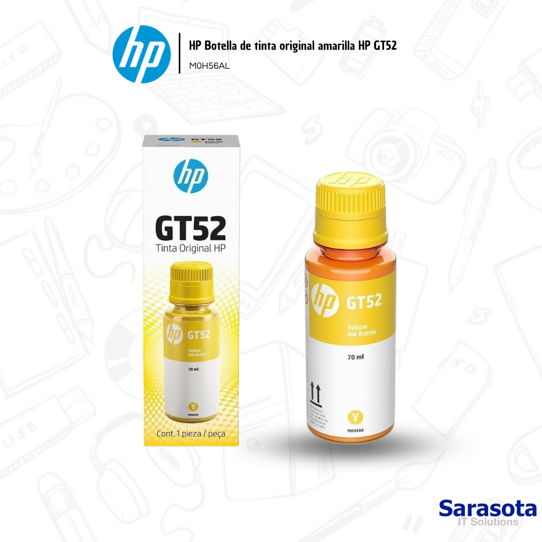 accesorios para electronica - HP Botella de tinta original amarilla HP GT52 1