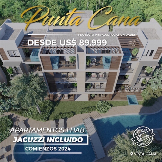 apartamentos - APARTAMENTOS CON JACUZZI INCLUIDO Y ASCENSOR, Vista a la Piscina Punta Cana